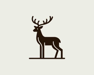 Deer logo design icon vector illustration clipart