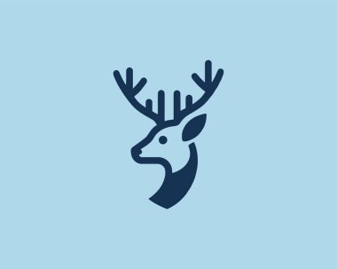 Deer logo design icon vector illustration clipart