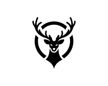 Deer logo design icon vector illustration clipart