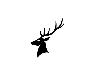 Deer icon vector illustration. Deer logo vector template. Silhouette deer logo for T-shirts. clipart