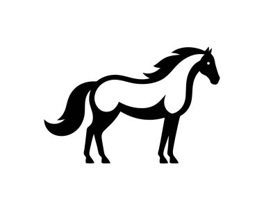 Horse logo design icon symbol vector illustration. Horse silhouette logo. Animal logo. clipart