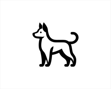 köpek logosu vektör tasarımı çizimi