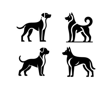 Dog logo design icon symbol vector illustration. clipart