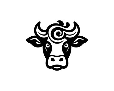 Cow Logo Vector for Farm and Agriculture, Dairy, Livestock, Branding clipart