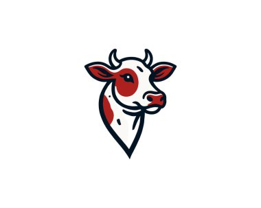 Cow Logo Vector for Farm and Agriculture, Dairy, Livestock, Branding clipart