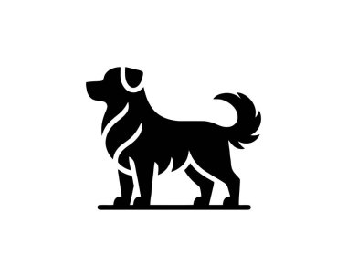 Silhouette Dog Logo Design Icon Ttemplate clipart