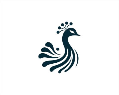 Peacock logo design icon symbol vector illustration. Peacock bird template. clipart