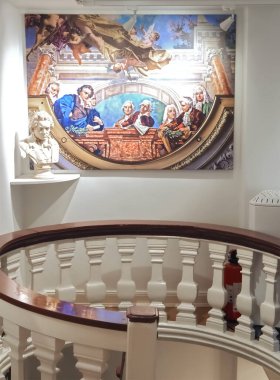 Inside Johannes Brahms museum in Hamburg in Germany clipart