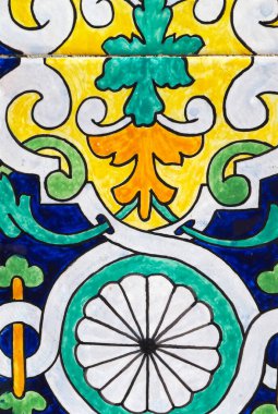 Ayamonte İspanya 'daki La Laguna Meydanı' nda harika fayanslar var.