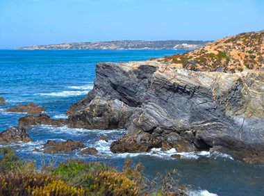 Portekiz 'de manzaralı muhteşem Alentejo - gün batımı