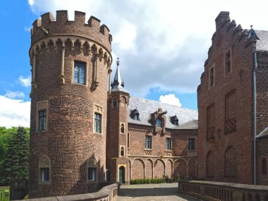 Impressive german water castle named Schloss Pfaffendorf in Bergheim Germany clipart
