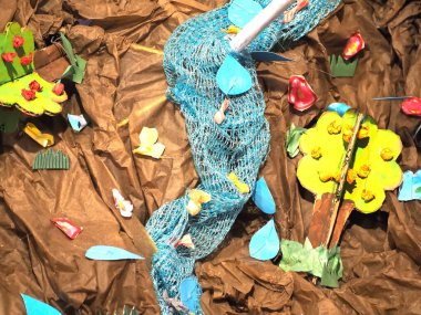 Aguas do Algarve 'nin su ve denizle ilgili Camara belediye veya belediye binasında ilginç bir sergi