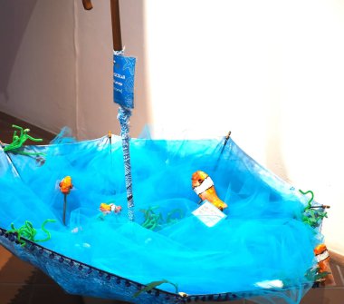 Aguas do Algarve 'nin su ve denizle ilgili Camara belediye veya belediye binasında ilginç bir sergi