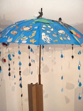 Aguas do Algarve 'nin su ve denizle ilgili Camara belediye veya belediye binasında ilginç bir sergi