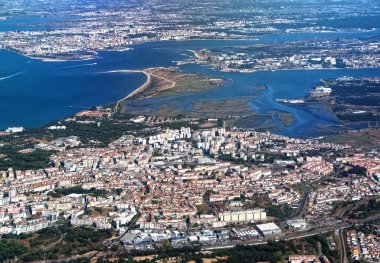 Portekiz 'in merkezinin güzel hava manzarası