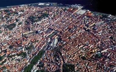 Portekiz 'in merkezinin güzel hava manzarası