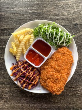 Sebze ve soslu kızarmış tavuk, Tavuk Katsu.