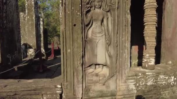 Chrám Bayon Angkor Kambodža — Stock video