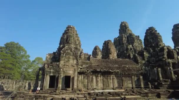 Templo Bayon Angkor Camboja — Vídeo de Stock
