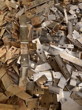 Elektrik santrallerinde kullanılan bakır elektro bar hurdası. Yüksek kalite fotoğraf