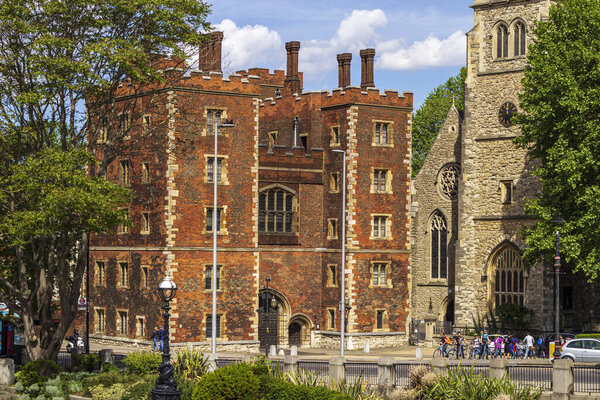London, UK - 25th May 2019: Lambeth Palace on the south bank of the river thames in central london. High quality photo