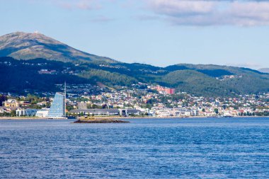 The city of Molde Norway from the Fjord . High quality photo clipart