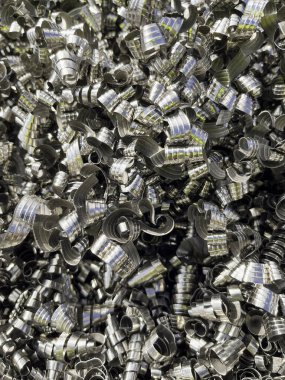 Endüstriyel tornadan çıkan paslanmaz çelik. Yüksek kalite fotoğraf