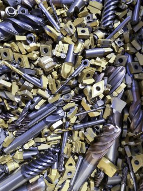 Tungsten karpit hurda kesme uçları. Yüksek kalite fotoğraf