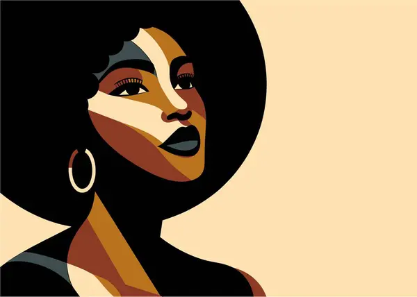 Sarıklı, Afro Amerikalı güzel bir kadının portresi. Moda anlayışı.