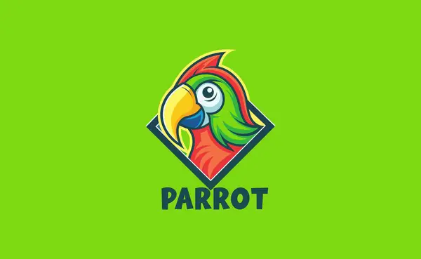 Papağan logosu tasarımı. yaratıcı vektör illüstrasyonu.