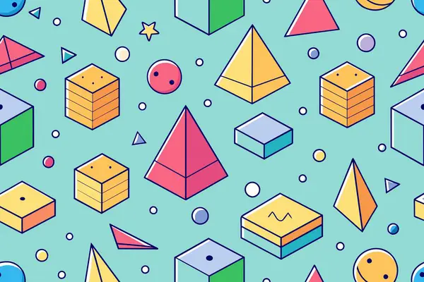 geometrik şekillerin bir deseni