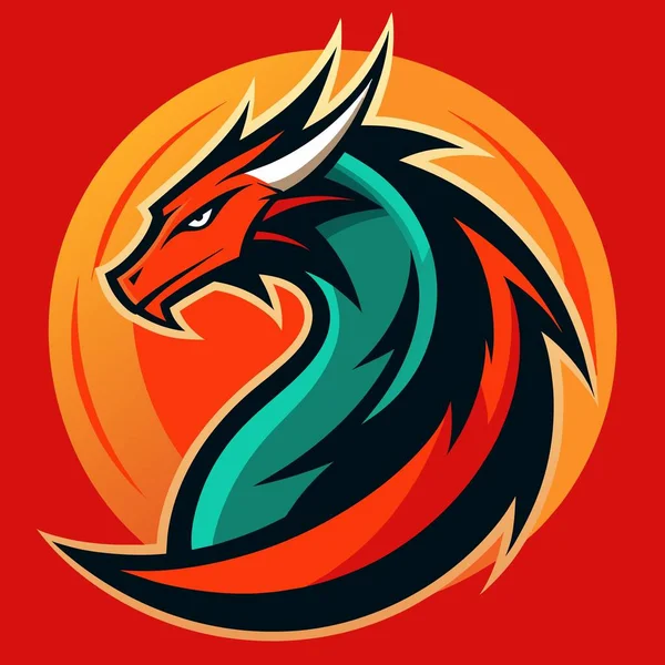 dragon logo, vector illustration, illustration of a dragon