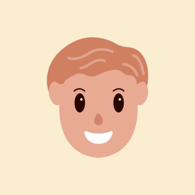 Çeşitli ifadeleri olan insan karakteri logosu, basit modern konsept