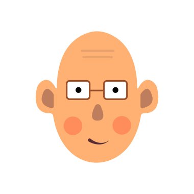 Çeşitli ifadeleri olan insan karakteri logosu, basit modern konsept