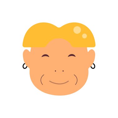 Çeşitli ifadeleri olan insan karakteri logosu, basit modern konsept