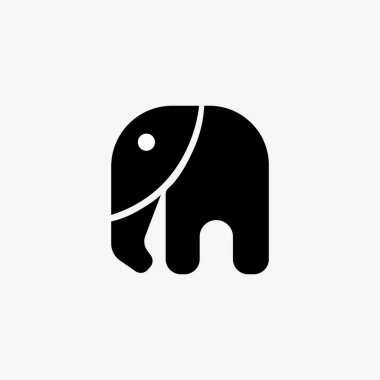 İşiniz veya markanız için uygun basit fil logosu konsepti