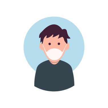 Çeşitli ifadeleri olan insan karakteri logosu, basit modern konsept