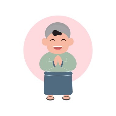 Basit bayram eğlencesini bozan sevimli bir çocuk karakterinin vektör çizimi