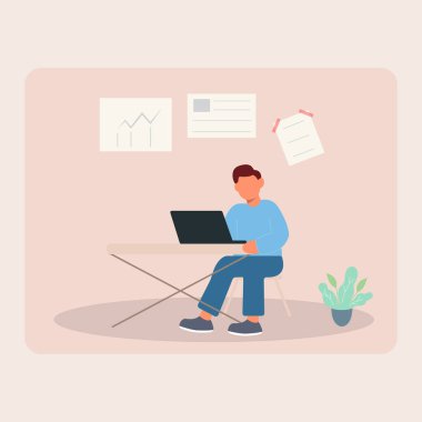 Adam, müşteri ve yatırımcı vektör illüstrasyonuna basit bir hedef sunuyor