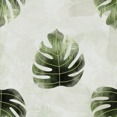 Yeşil yapraklı bir duvar kağıdı.