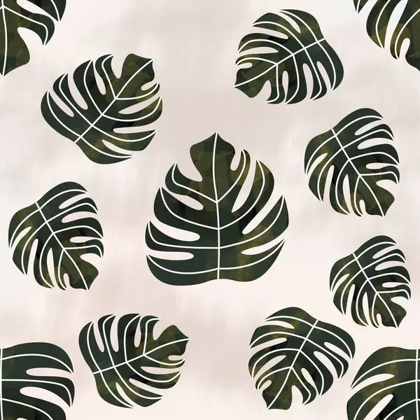 a pattern of green and white leaves on a white background