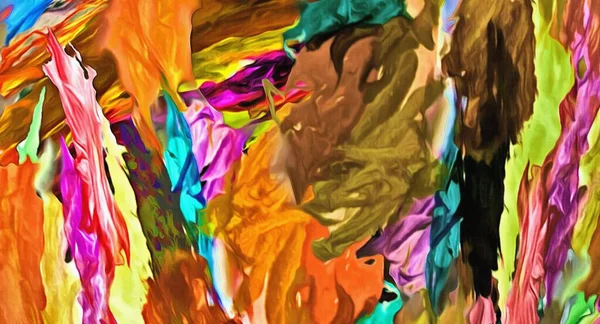 Astratto Sfondo Psichedelico Dal Colore Caotico Macchie Sfocate Pennellate Diverse — Foto Stock