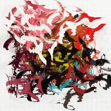 psychedelic arka plan renginden kaotik lekeleri fırça darbeleri farklı boyutlarda bulanık.