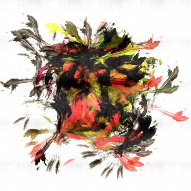 psychedelic arka plan renginden kaotik lekeleri fırça darbeleri farklı boyutlarda bulanık.