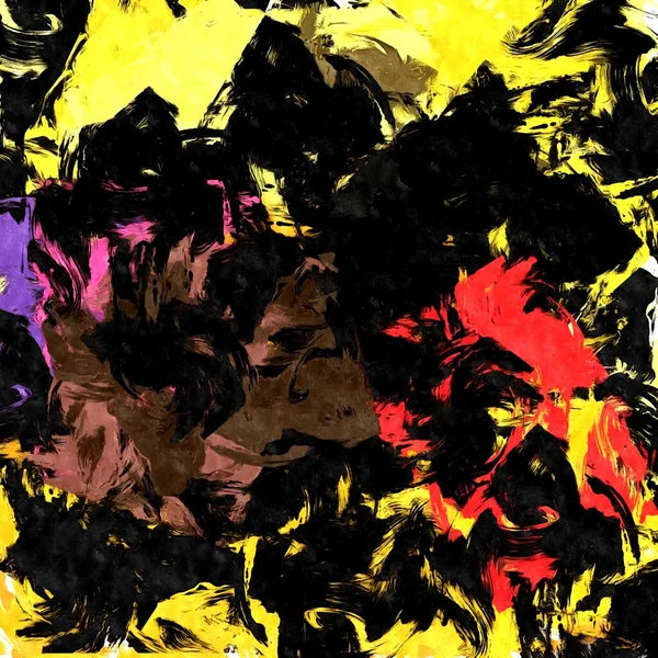 Psychedelické Pozadí Abstraktní Barvy Chaotické Rozmazané Skvrny Tahy Štětce Různých — Stock fotografie