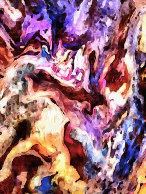 psychedelic arka plan renginden kaotik lekeleri fırça darbeleri farklı boyutlarda bulanık.