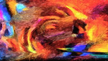 psychedelic arka plan renginden kaotik lekeleri fırça darbeleri farklı boyutlarda bulanık.