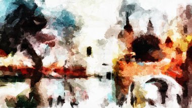 psychedelic arka plan renginden kaotik lekeleri fırça darbeleri farklı boyutlarda bulanık.