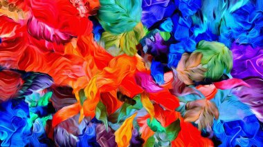 psychedelic arka plan renginden kaotik lekeleri fırça darbeleri farklı boyutlarda bulanık.