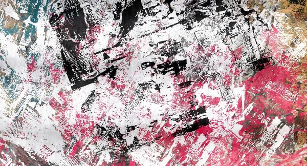 Abstract Raster Grunge Background Blurred Wavy Smears Paint — Zdjęcie stockowe